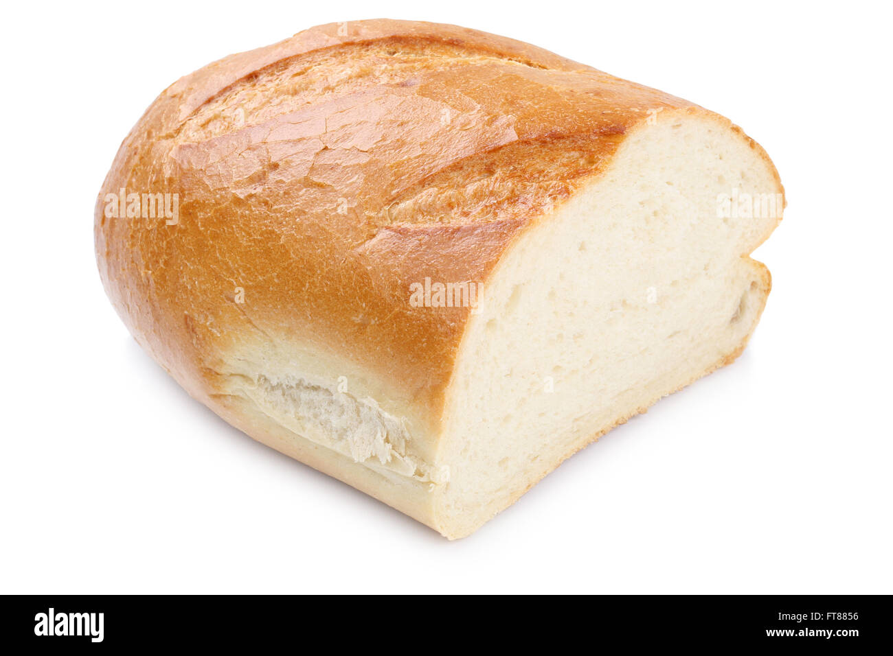 White bread sliced isolated on a white background bakery Stock Photo