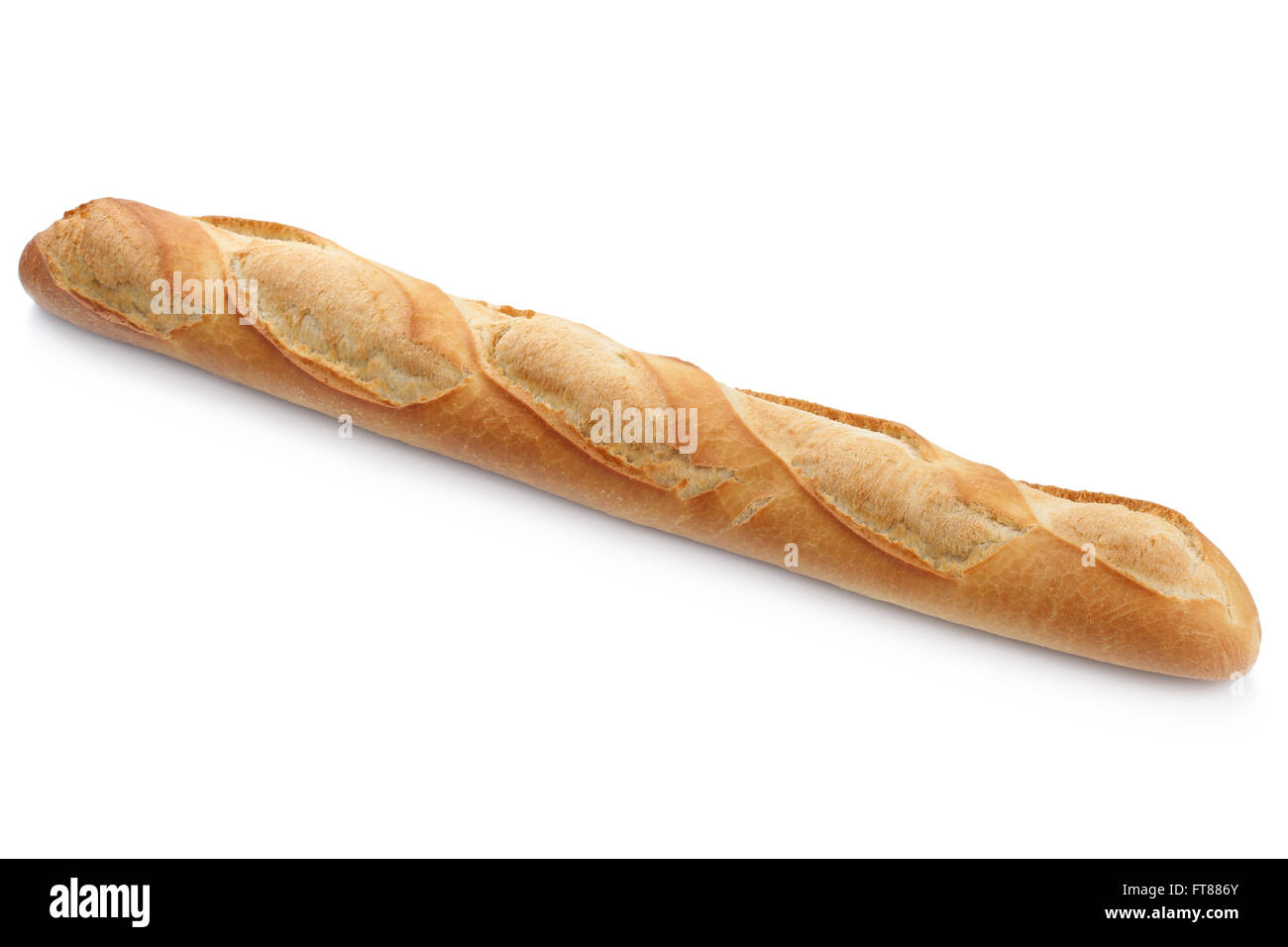 French baguette white bread isolated on a white background bakery Stock ...