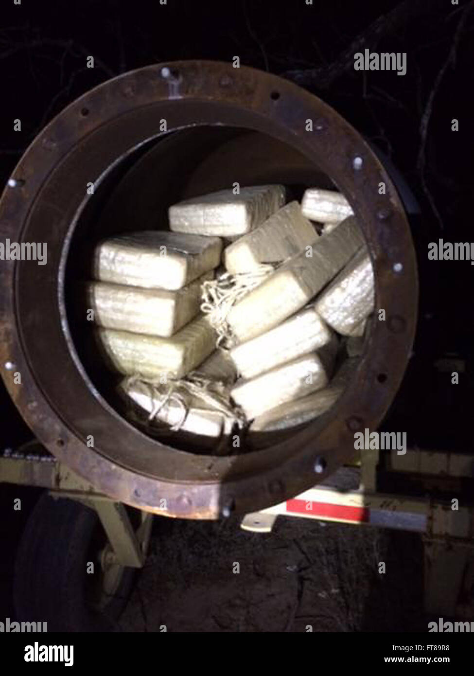 LA ROSITA, Texas – U.S. Border Patrol agents from the Rio Grande Valley Sector confiscated close to $1 million worth of marijuana stored inside metal tanker. Photo provided by U.S. Customs and Border Protection Stock Photo