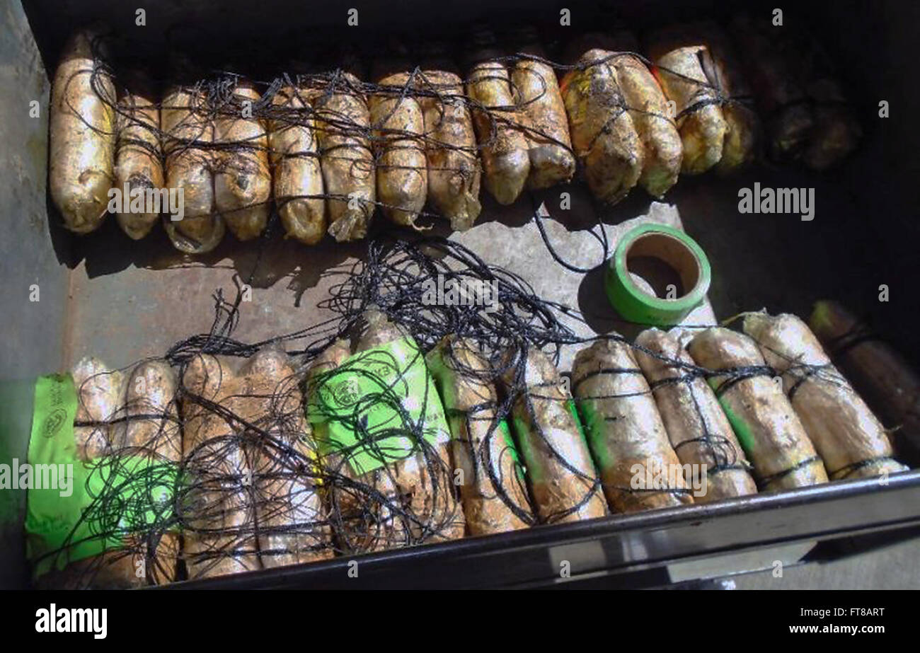 TUCSON, Ariz. – Customs and Border Protection officers prevented three separate attempts to smuggle almost 91 pounds of methamphetamine through the Port of Nogales.  Photo provided by: U.S. Customs and Border Protection Stock Photo