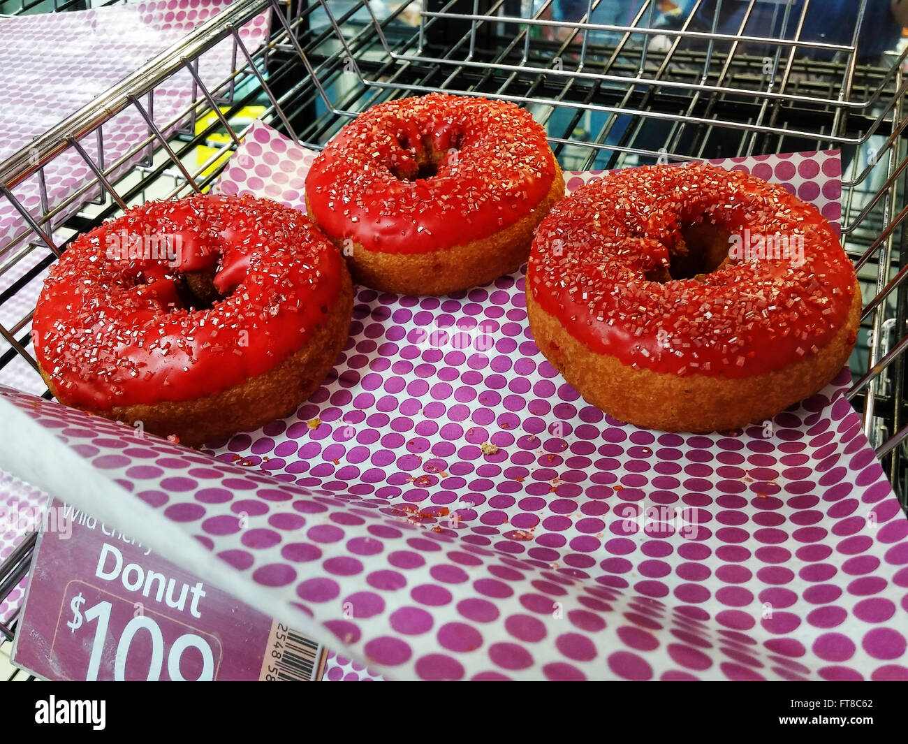 Slurpee doughnuts in a 7Eleven convenience store in New York on