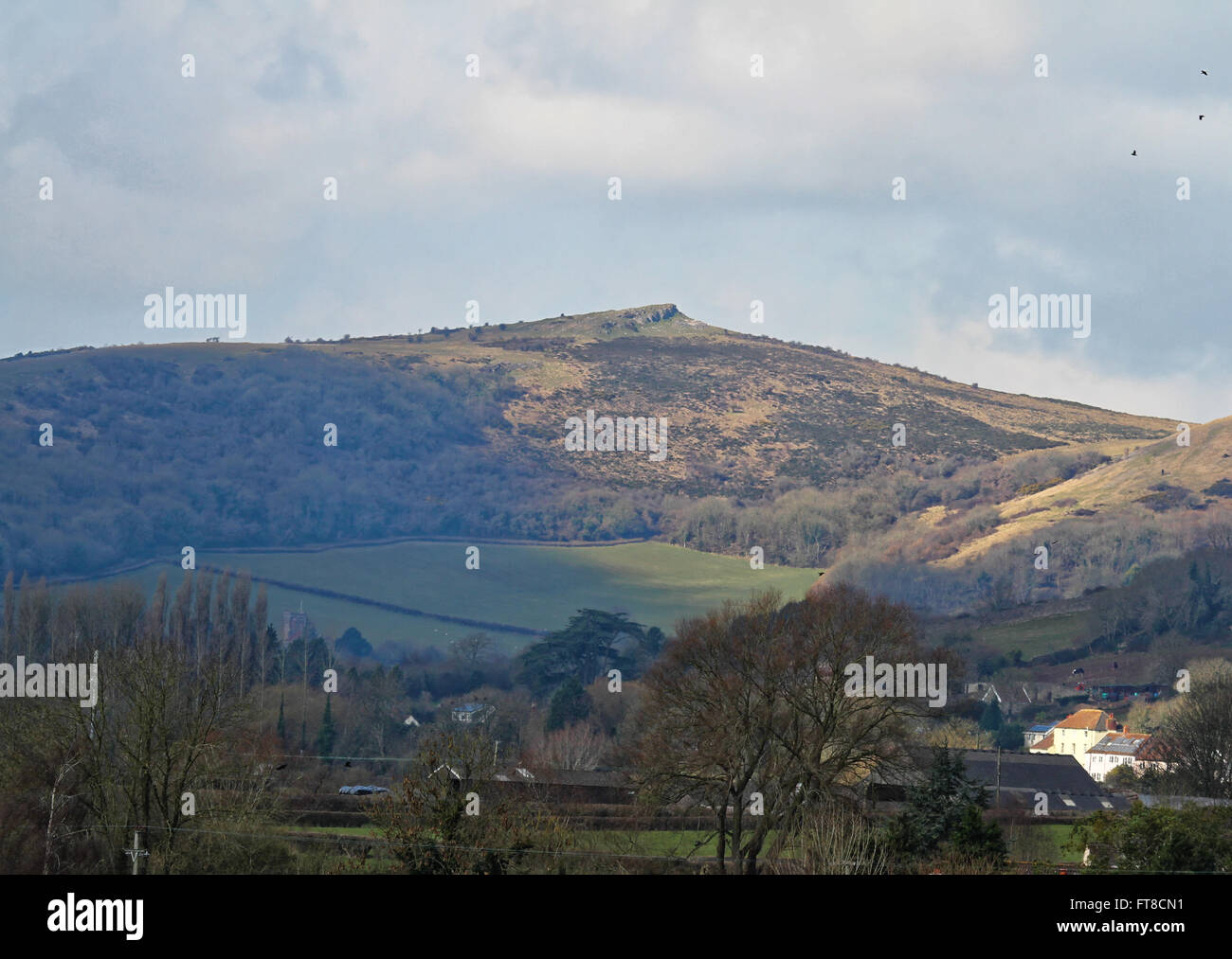 Crook peak on mendip hills Stock Photo