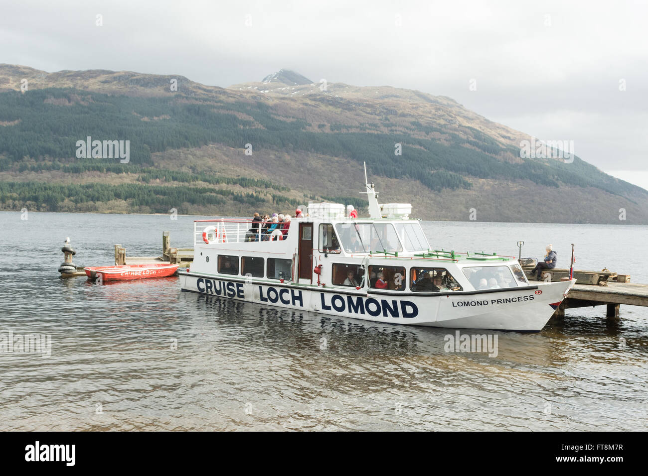 Loch Lomond cruise boat at Tarbet, Loch Lomond and the Trossachs