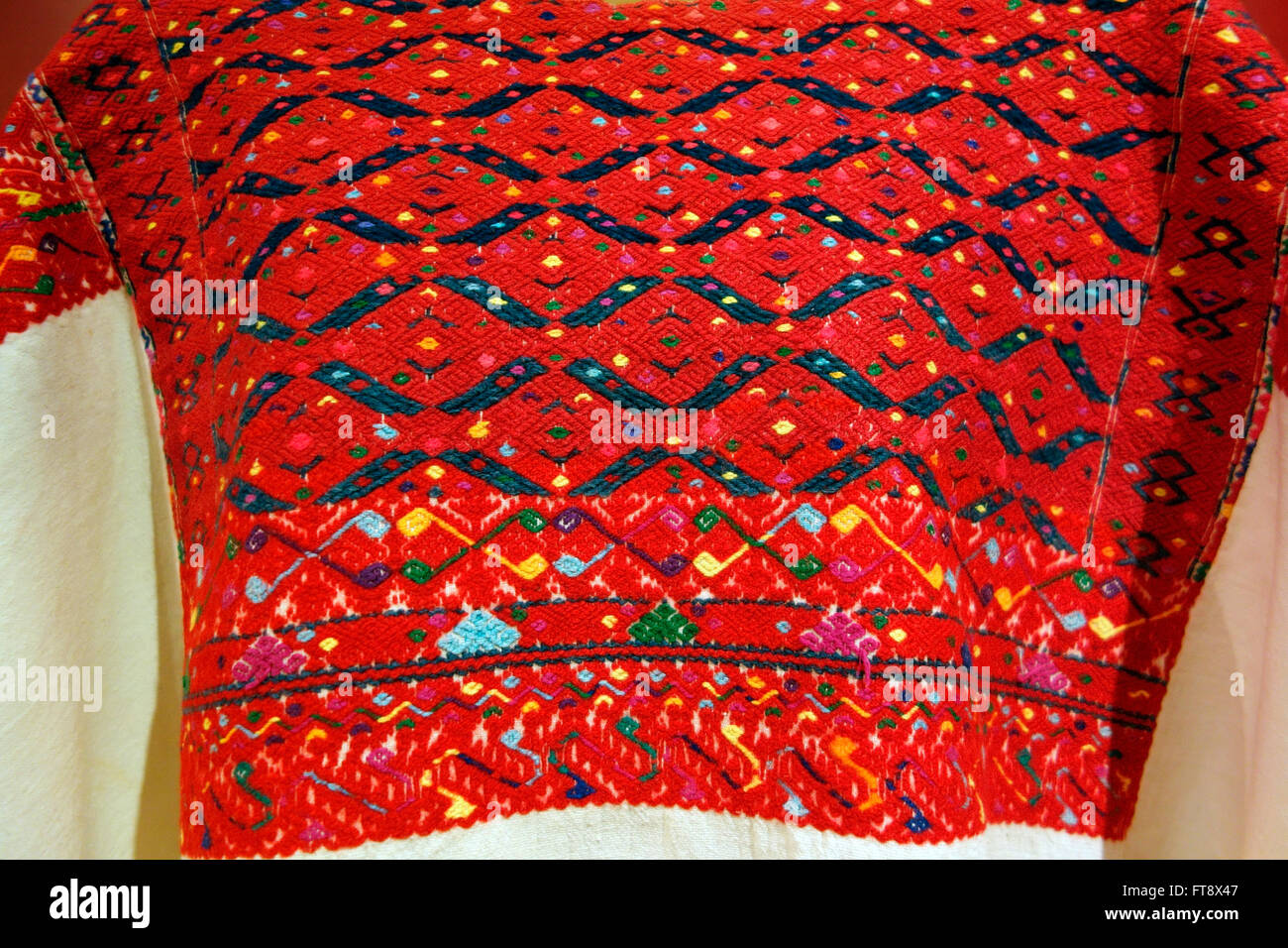 Mayan textile, Centro de Textiles del Mundo Maya, San Cristobal de las Casas, Chiapas, Mexico Stock Photo