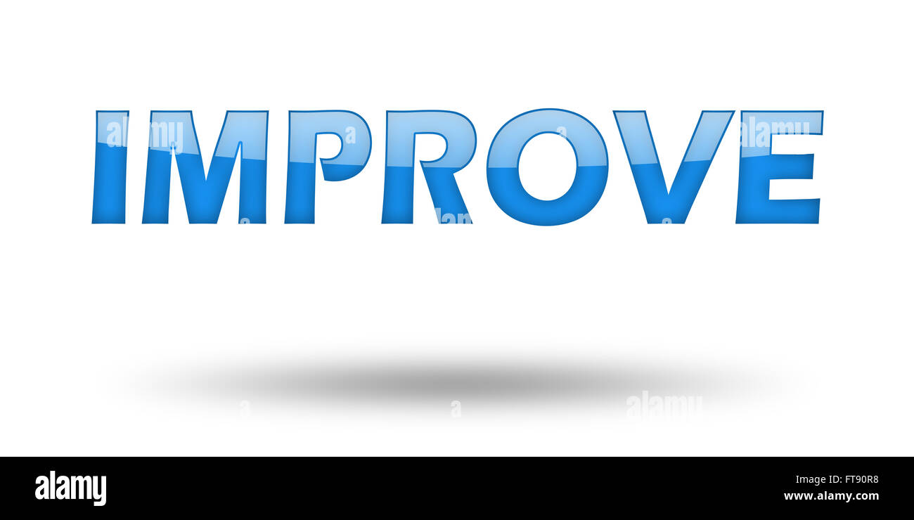 word-improve-with-blue-letters-and-shadow-stock-photo-alamy