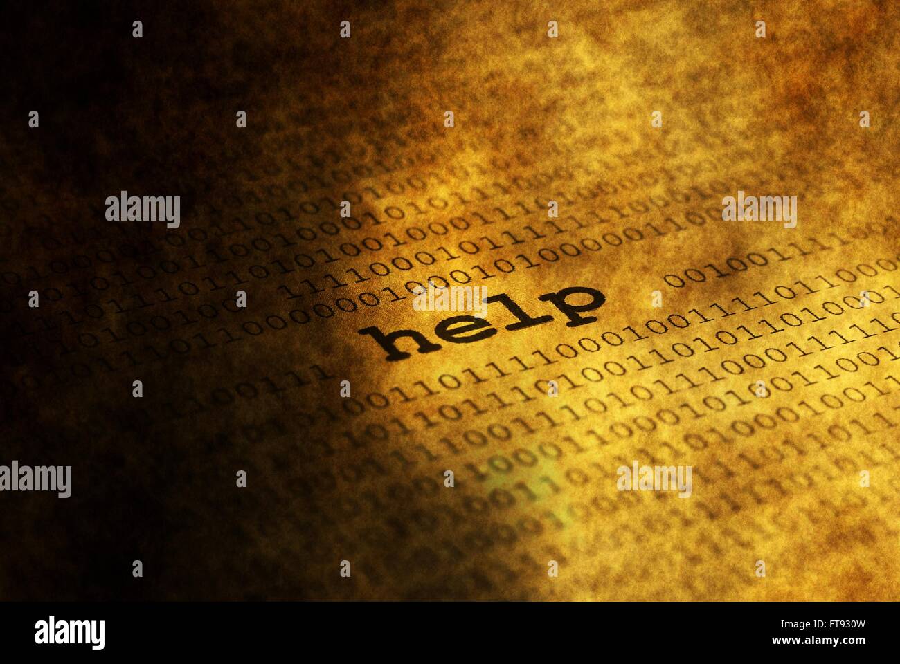 Help over binary data Stock Photo - Alamy