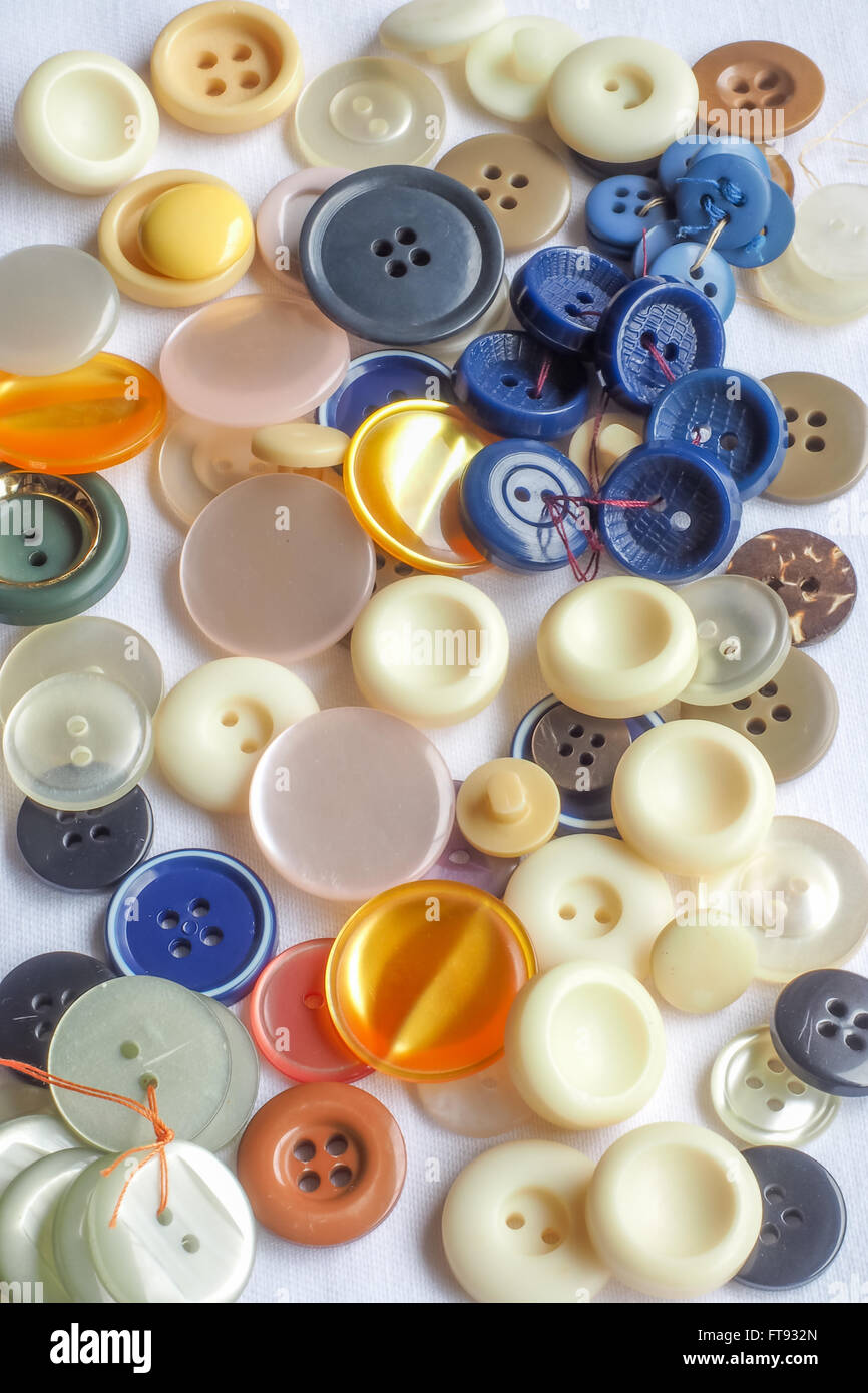 Buttons Mixed Stock Photo