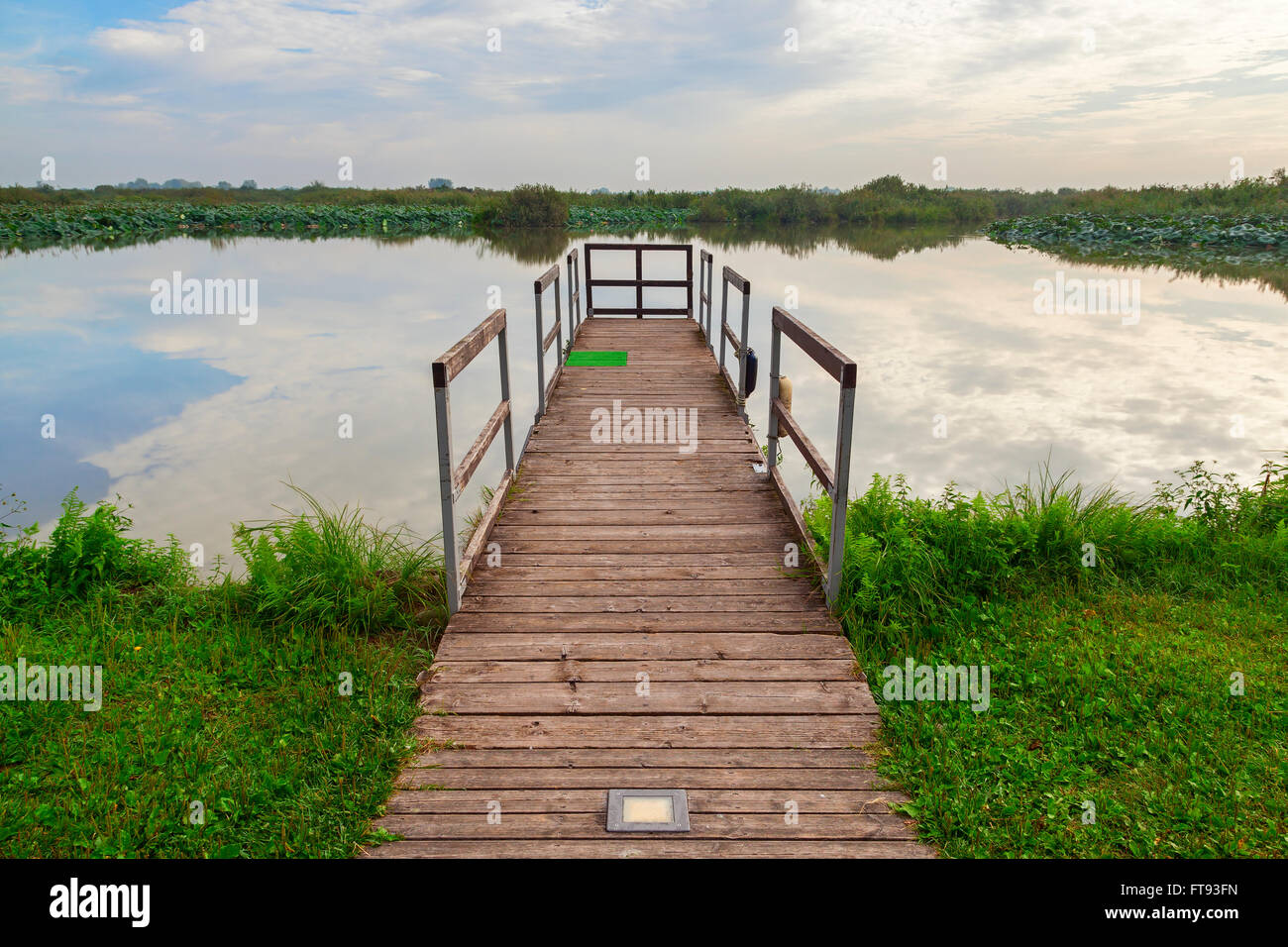 lake pier in the city of mantua Stock Photo Alamy