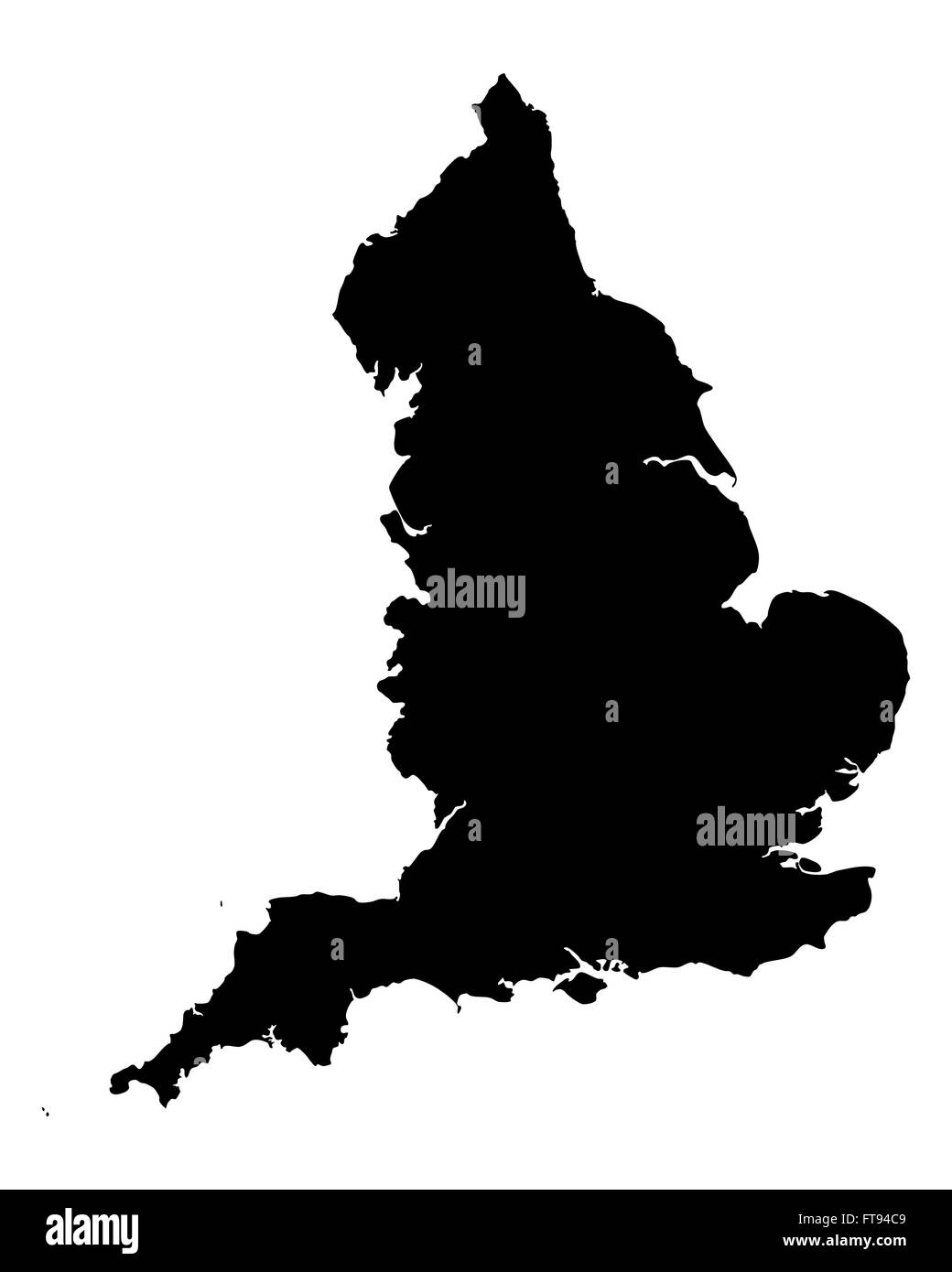 Map of England Stock Photo