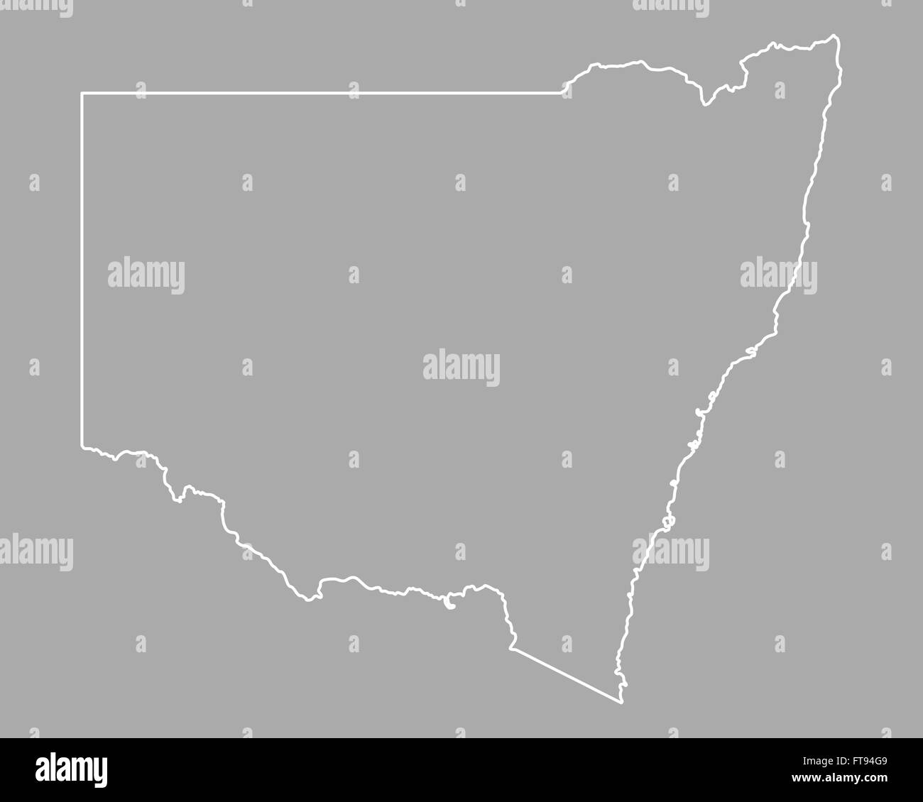 Map of New South Wales Stock Photo Alamy