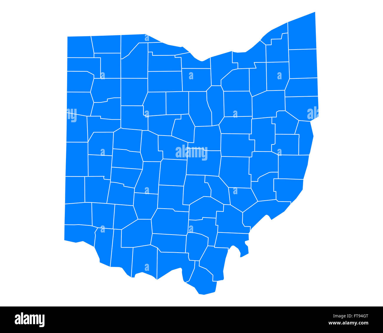 Map of Ohio Stock Photo Alamy
