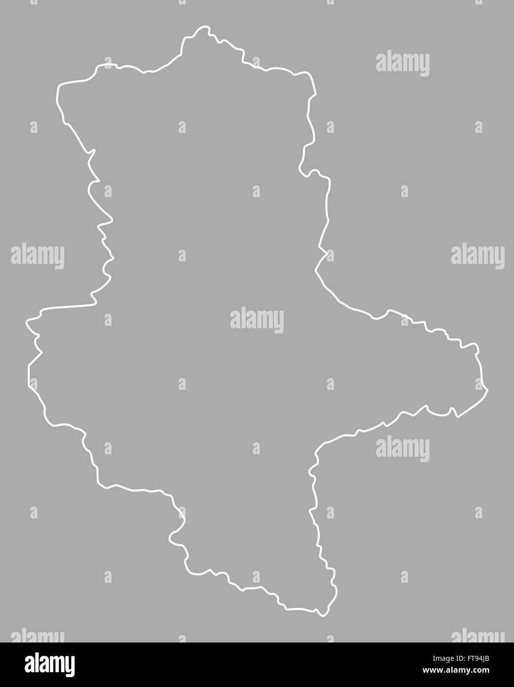 Map of Saxony-Anhalt Stock Photo