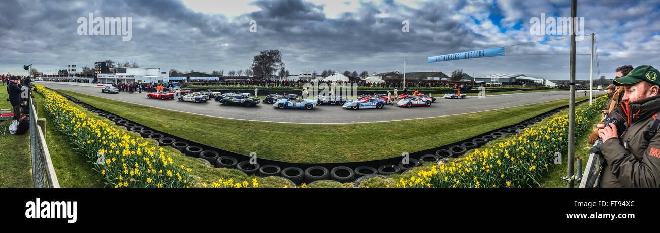 Goodwood classic historic motor racing at the Goodwood Members Meeting Stock Photo