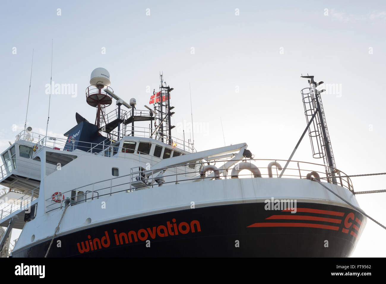 C-Bed's offshore wind accommodations vessel WIND INNOVATION. Stock Photo