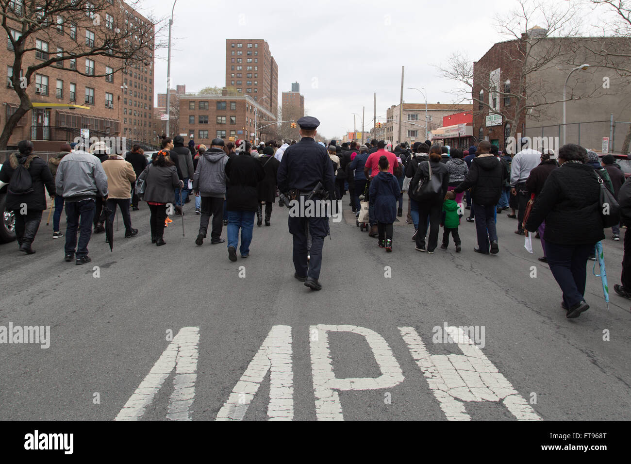 Brownsville, Brooklyn, New York, USA. 25th March, 2016. Members of the
