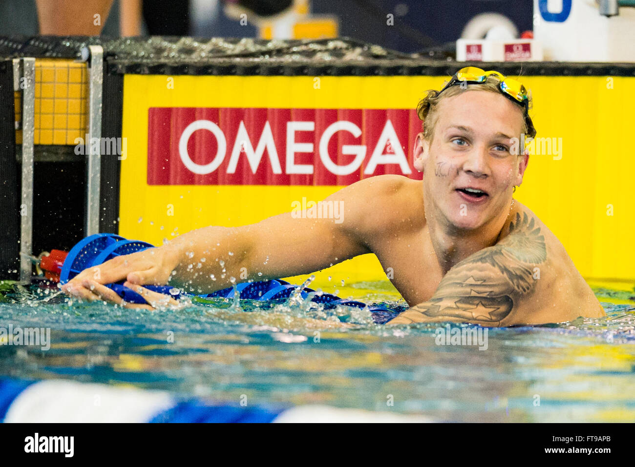 Atlanta, USA. 25th Mar, 2016. Florida swimmer Caeleb Dressel