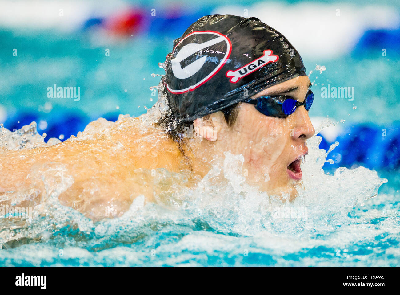Atlanta, USA. 25th Mar, 2016. UGA swimmer Jay Litherland during the NCAA Men's Swimming