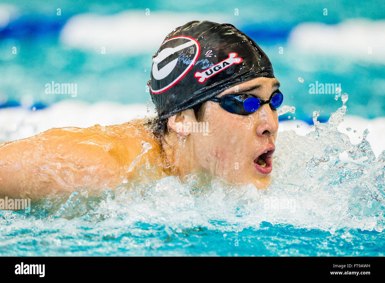 Atlanta, USA. 25th Mar, 2016. UGA swimmer Jay Litherland