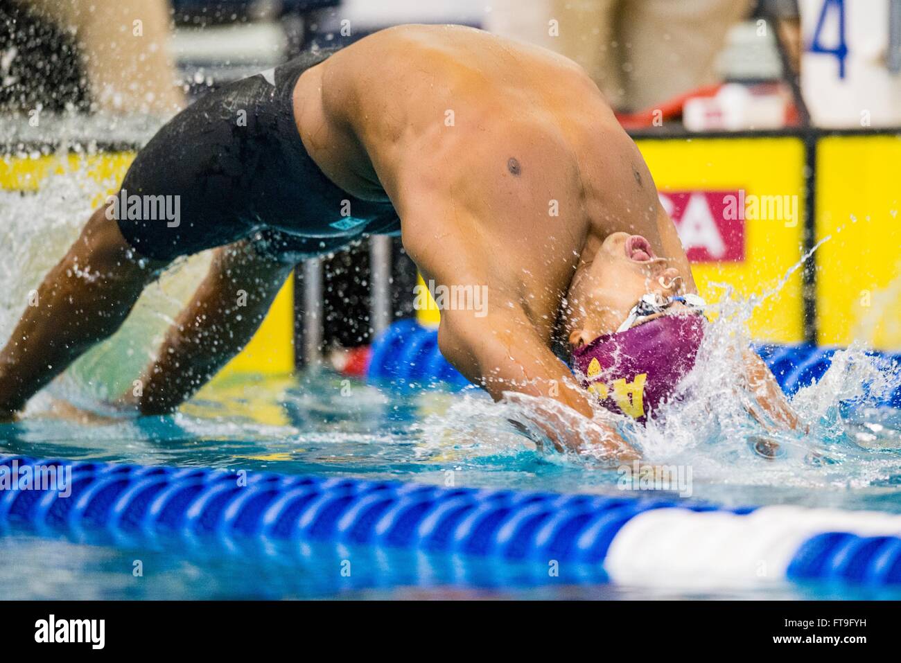 Atlanta, USA. 26th Mar, 2016. Arizona State swimmer Barkley Perry during the NCAA Men's