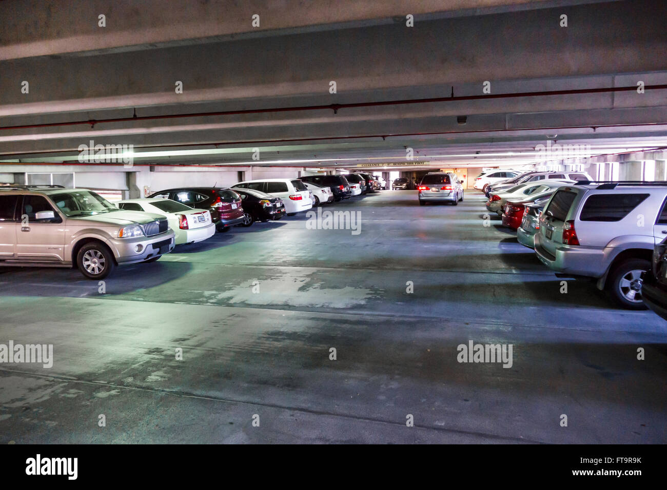 Miami Florida,Coral Gables,public parking garage,car park,interior inside,FL160306001 Stock Photo