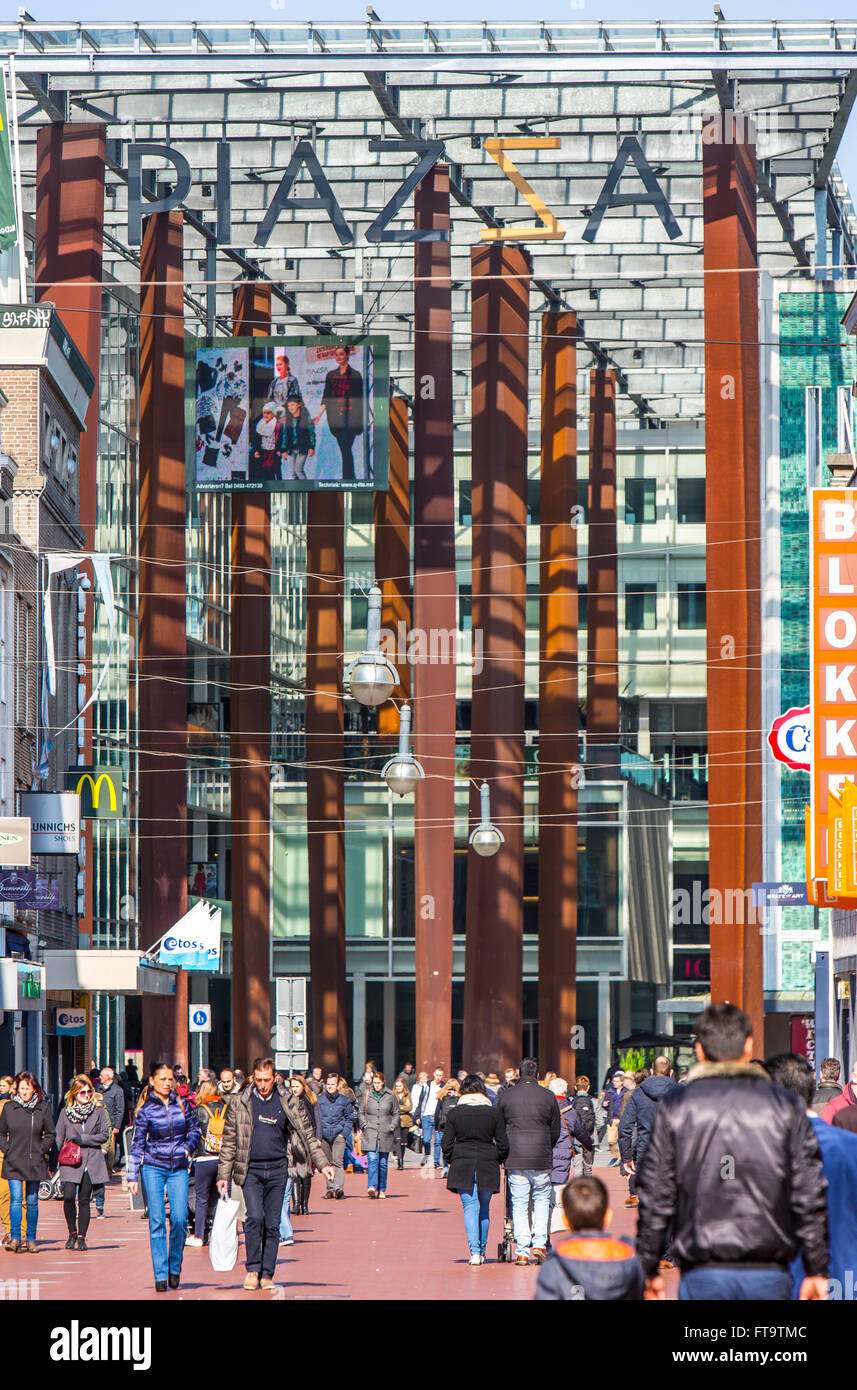 Plaza shopping mall, in the city center of Eindhoven, The Netherlands, Stock Photo