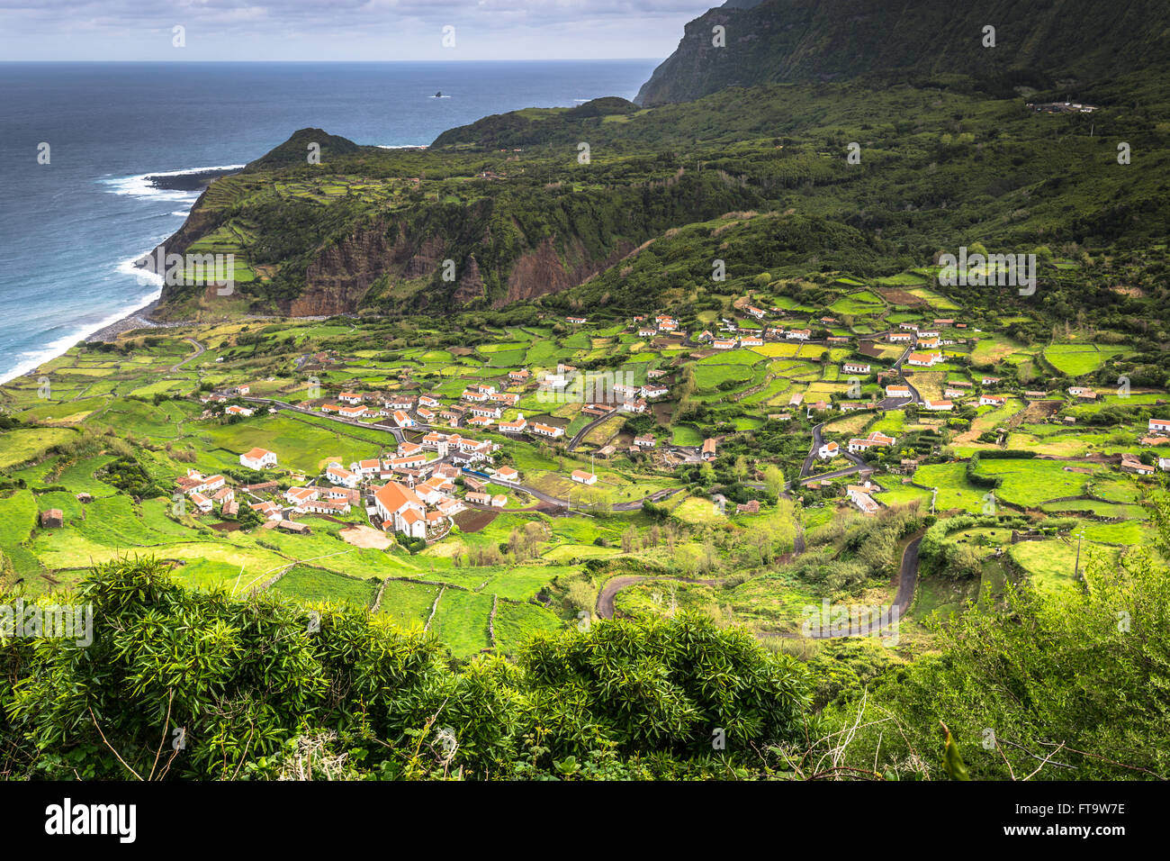Azores coastline landscape in Faja Grande, Flores island. Portugal Stock  Photo - Alamy