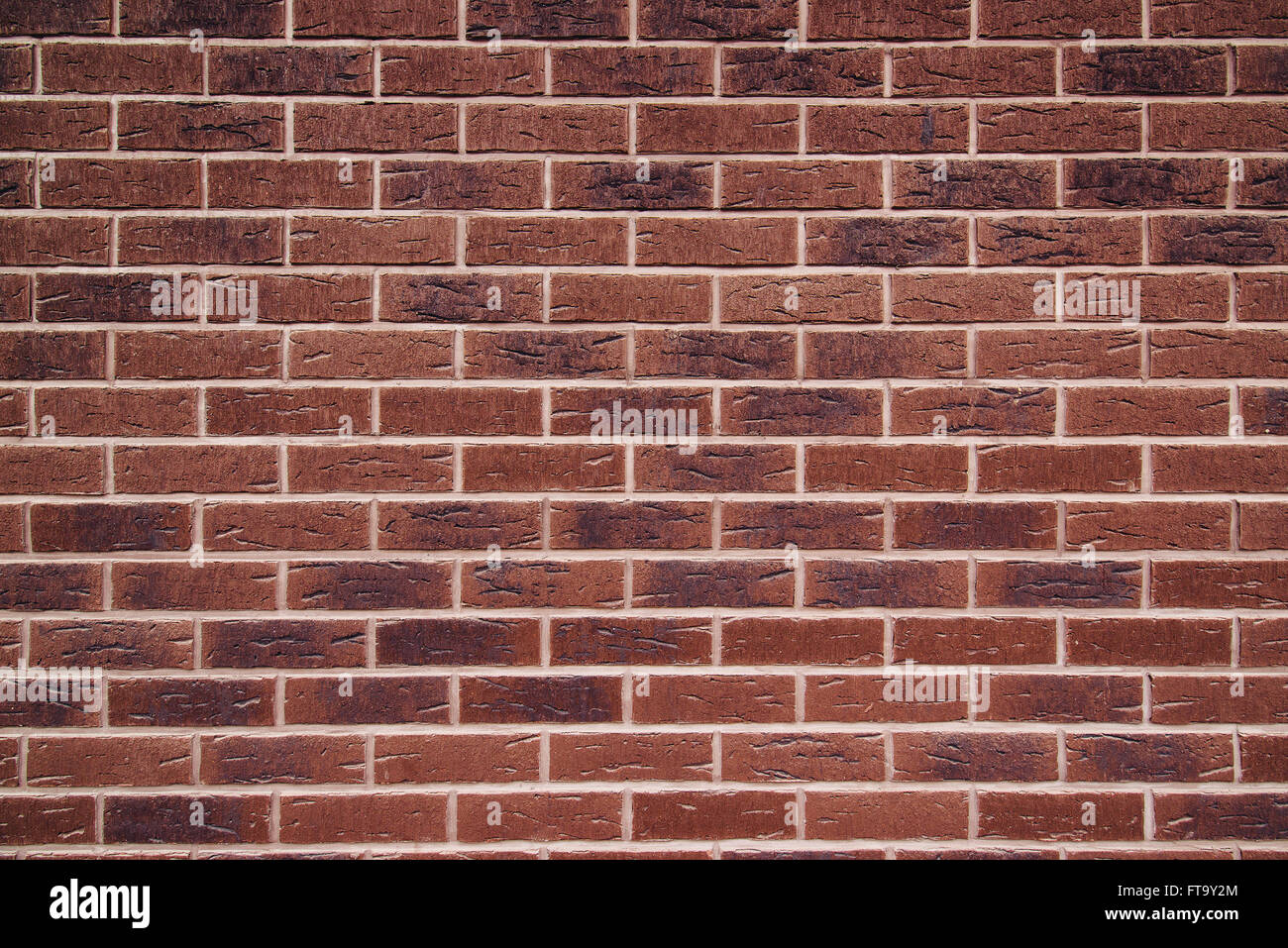 Exposed red brick wall texture, brickwork pattern Stock Photo
