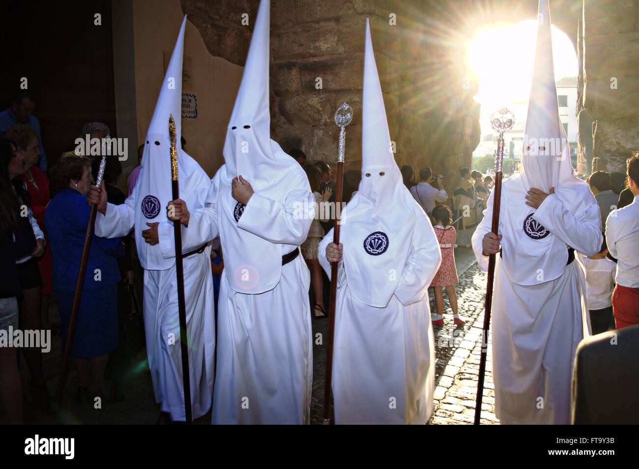 A Catholic penitents belonging to a Cofradias or religious brotherhoods