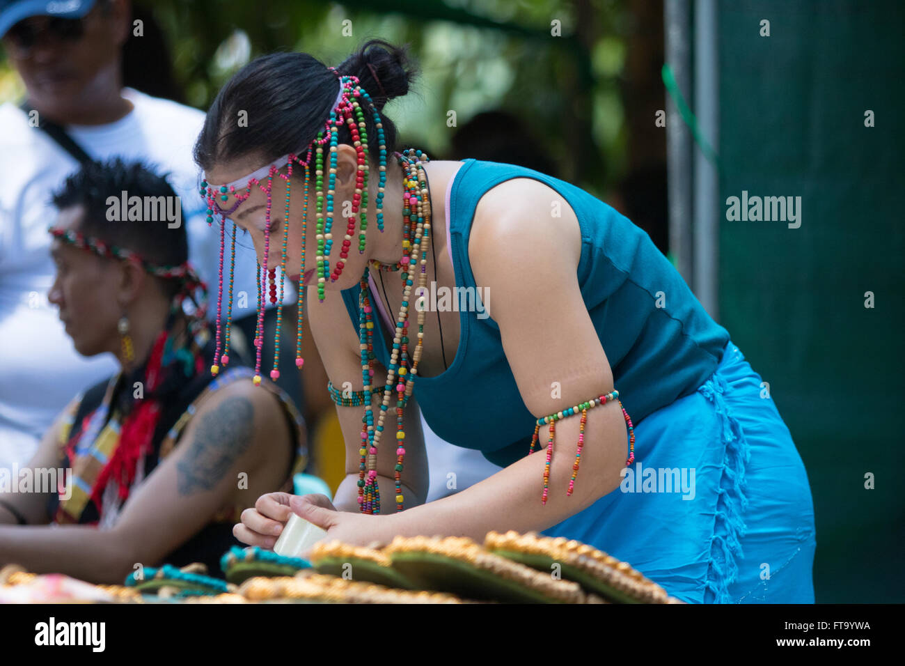 Spritual Healers at the annual Healing Festival during Holy Week on Siquijor Island,Philippines Stock Photo