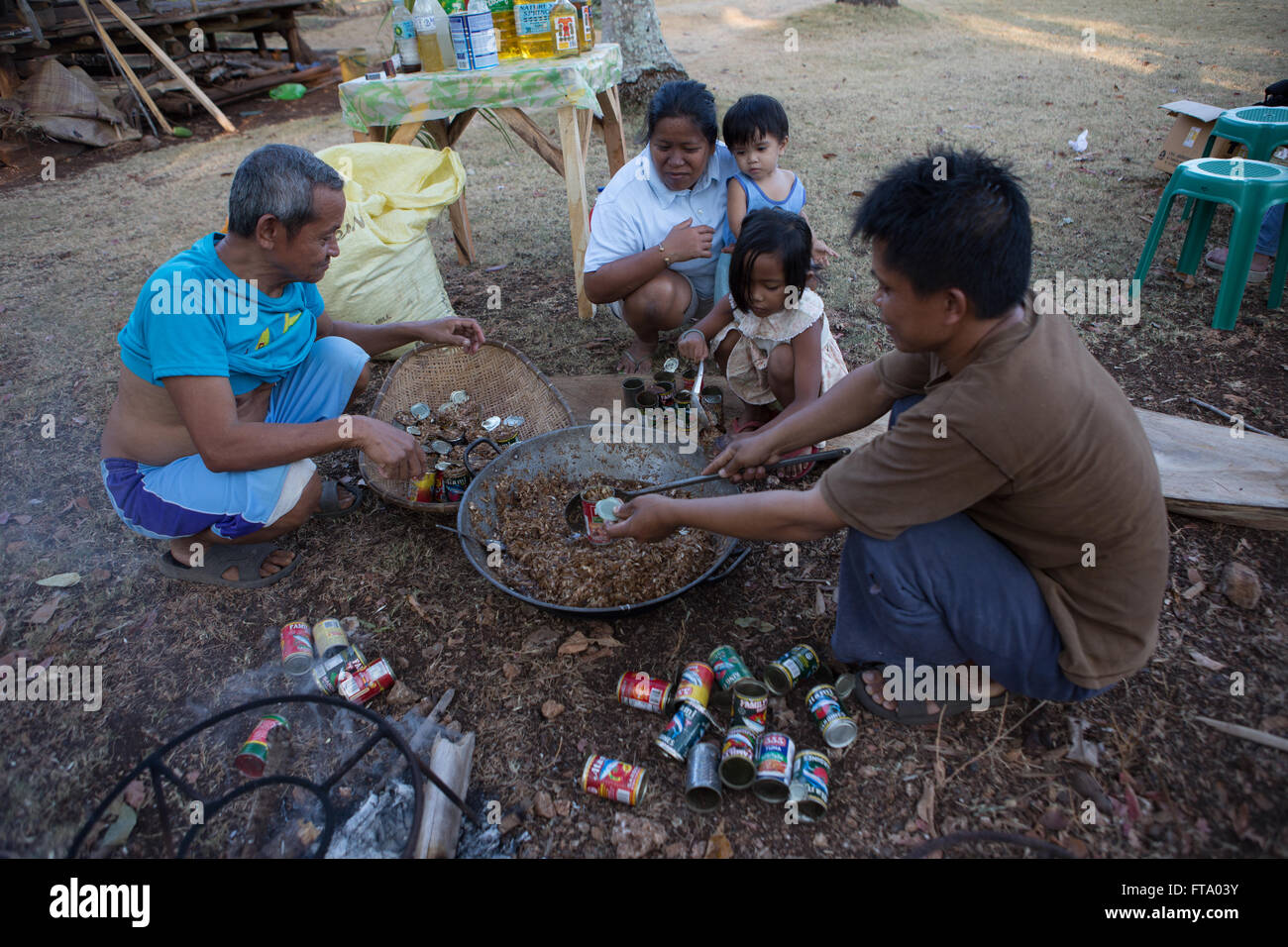 Tradional Healers on Siquijor Island brew/cook a mixture of medicinal plants and herbs on the Black Saturday of Holy Week Stock Photo
