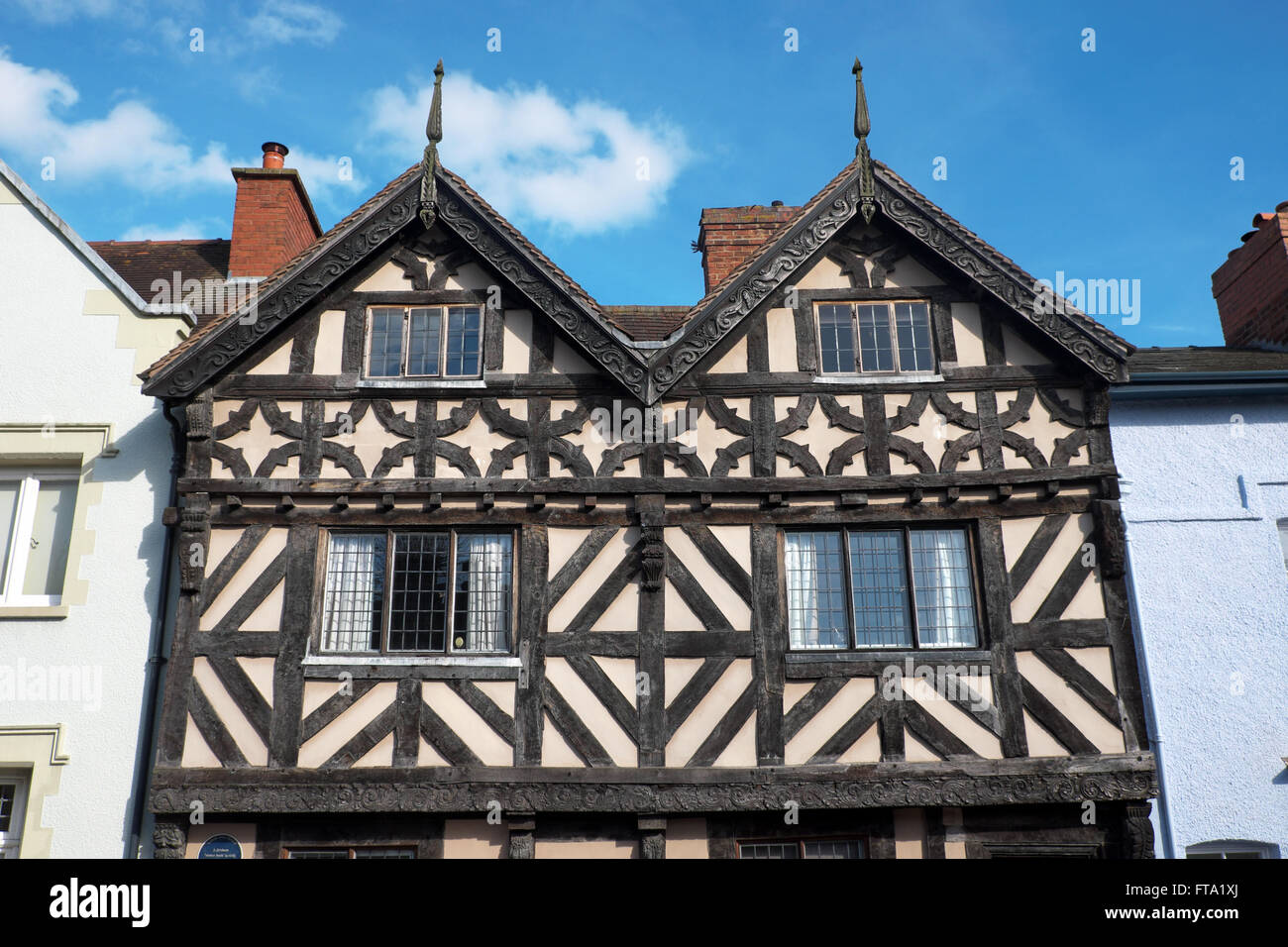 Ludlow Shropshire Timber Framed Tudor High Resolution Stock Photography