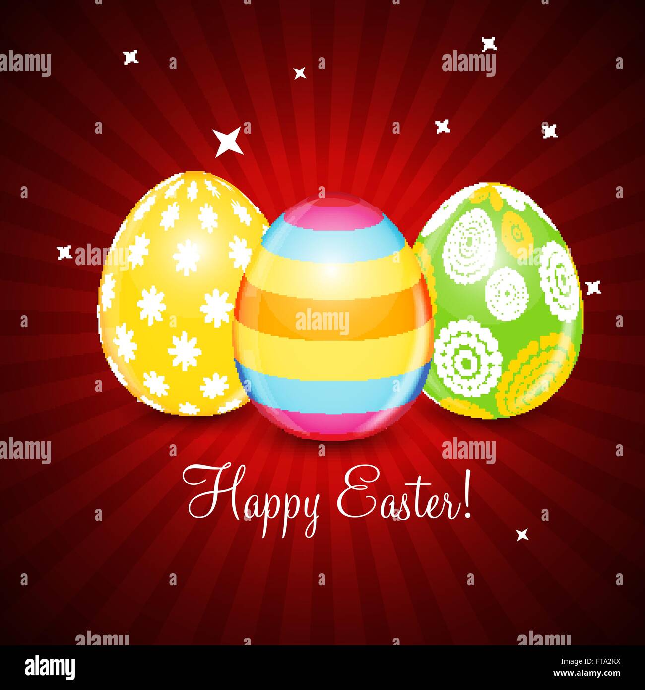 Beautiful Easter Egg Background Vector Illustration Stock Vector Image ...