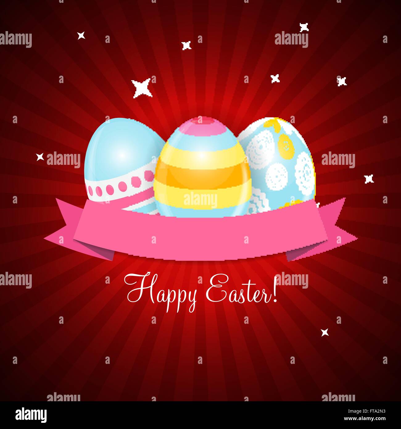 Beautiful Easter Egg Background Vector Illustration Stock Vector Image ...