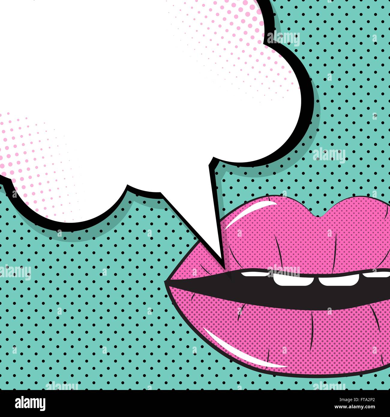 Speech Bubble Pop Art Background On Dot Vector Stock Vector Image & Art ...