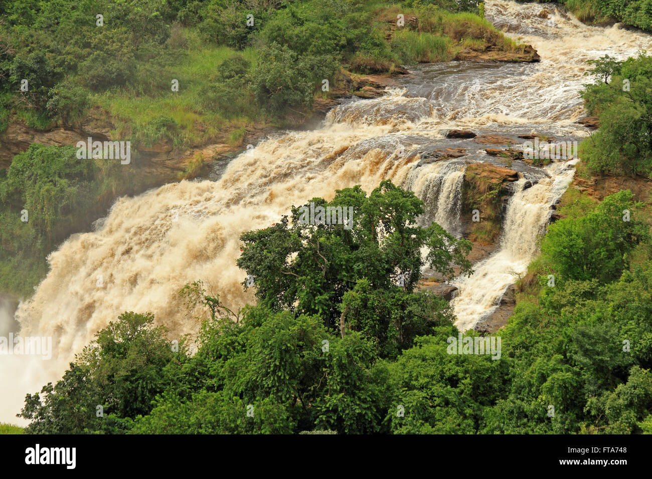 Uhuru Falls in Murchison Falls National Park , Uganda. Stock Photo