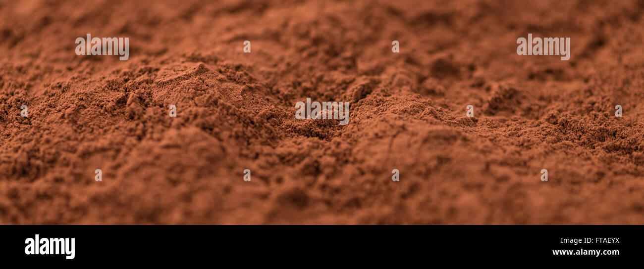 Cocoa powder(close-up shot) for use as background image or as texture Stock Photo