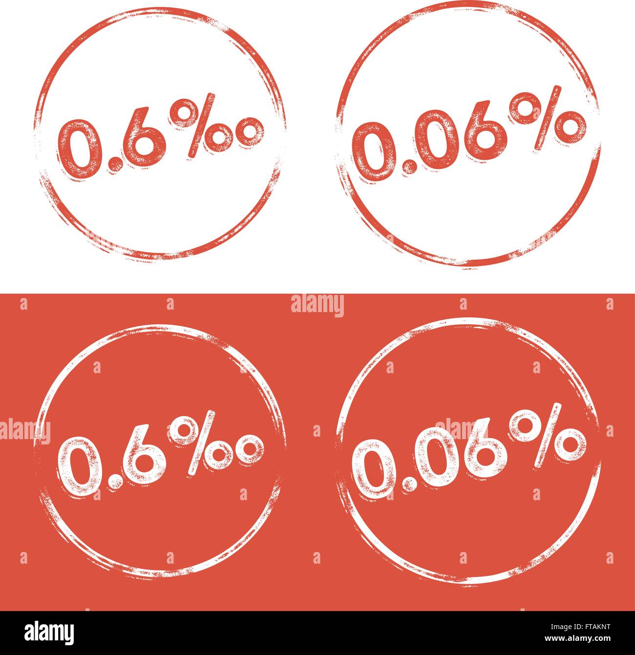 Per mille and percent illustration (0.6 ‰ and 0.06 %) in a grungy,  letterpress look in the range of blood alcohol limit and law Stock Vector  Image & Art - Alamy