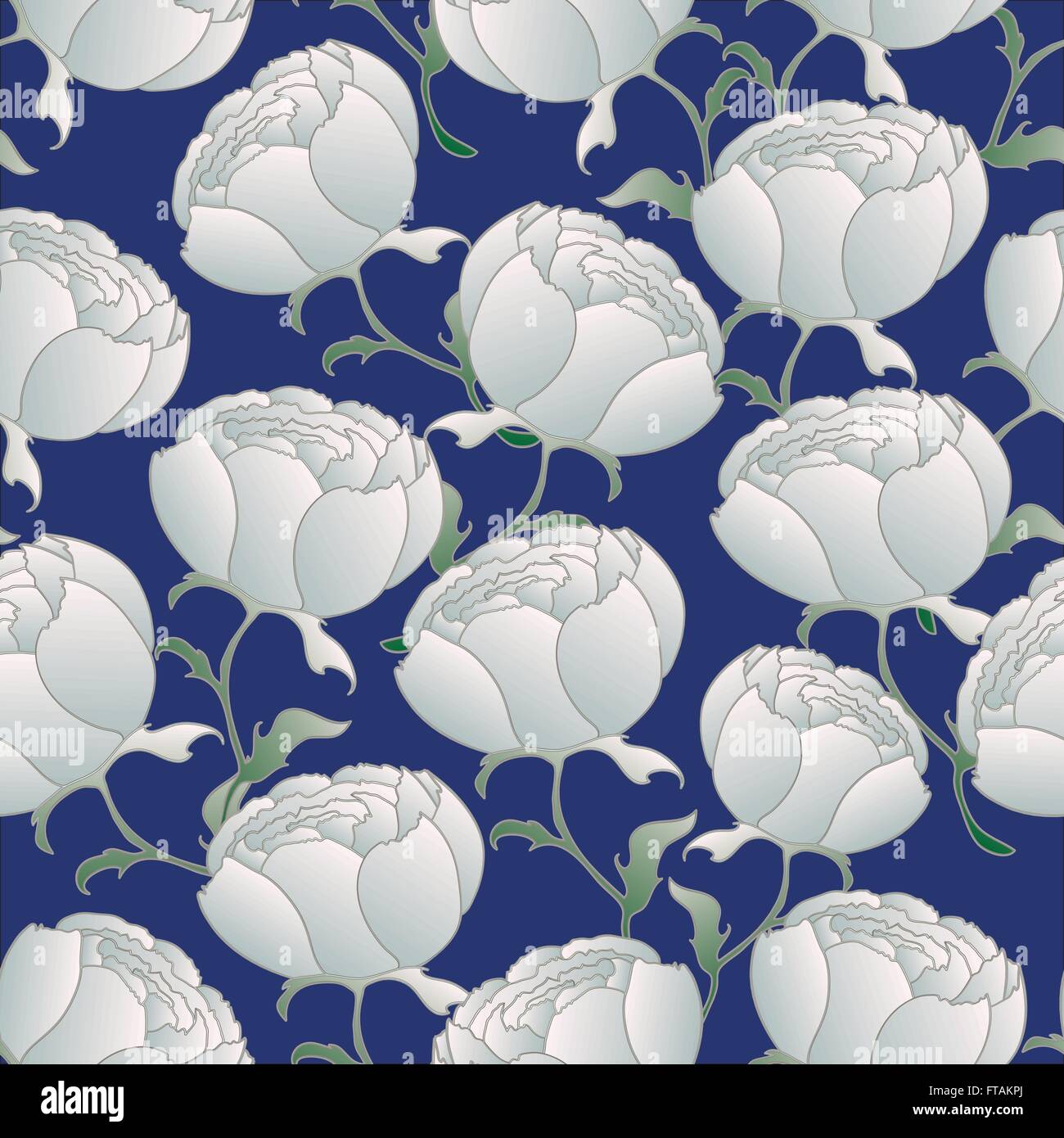 vector seamless background with peonies Stock Vector Image & Art - Alamy