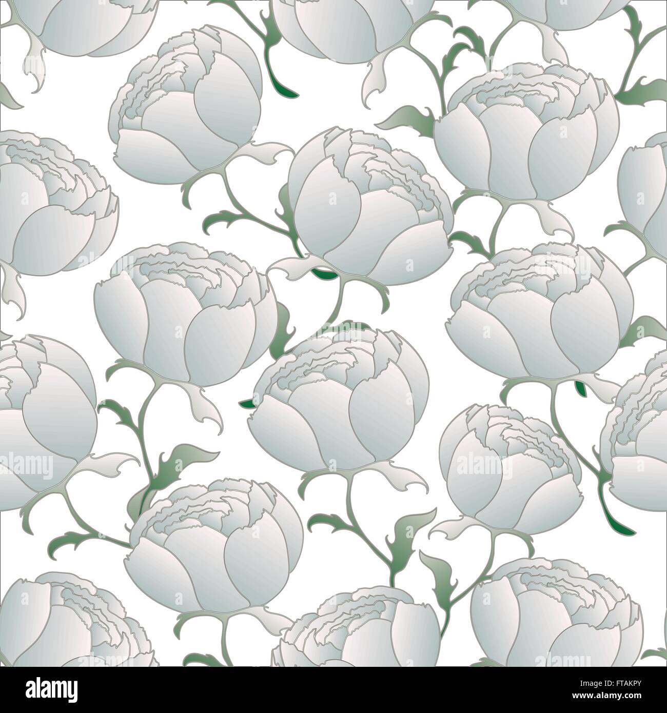 vector seamless background with peonies Stock Vector Image & Art - Alamy
