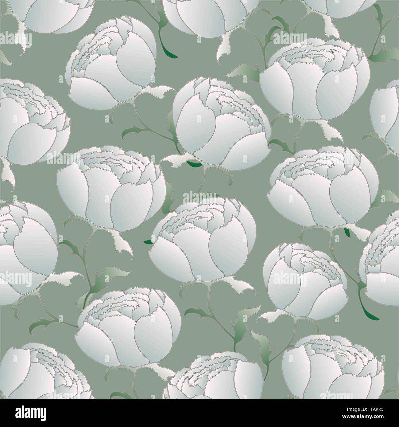 vector seamless background with peonies Stock Vector Image & Art - Alamy