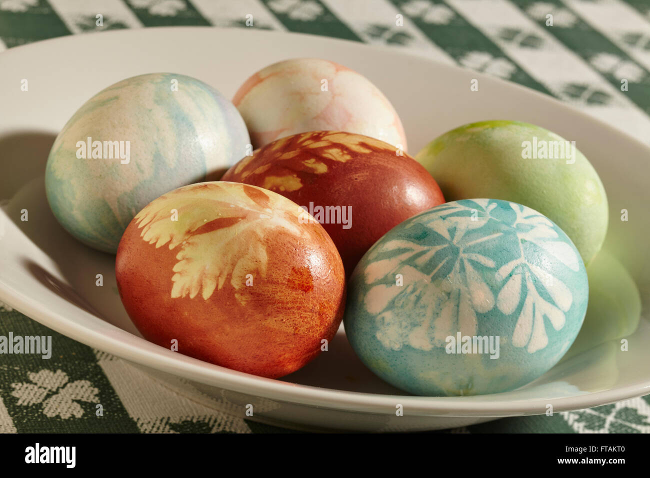 brightly colored Easter eggs Stock Photo
