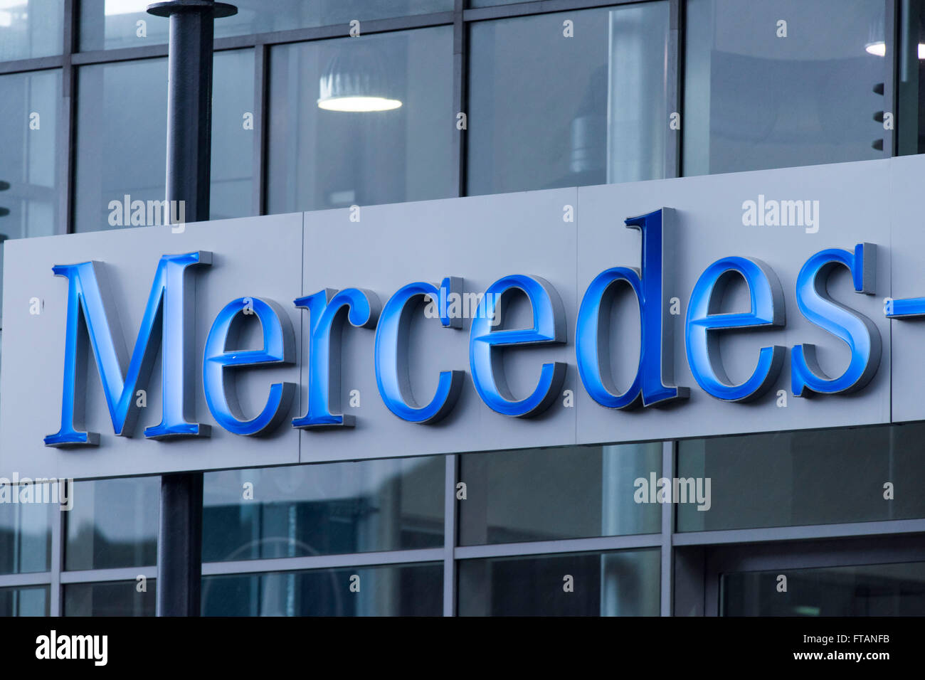 Mercedes sign logo. Stock Photo
