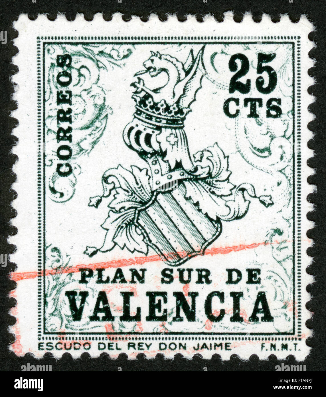 Valencia, post mark,stamp, Spain Stock Photo Alamy