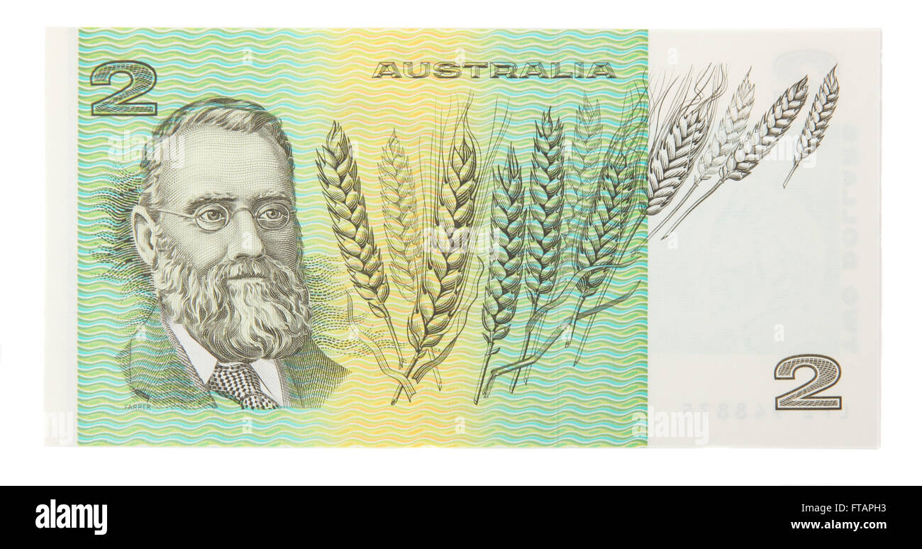 An Australian two dollar bank note Stock Photo