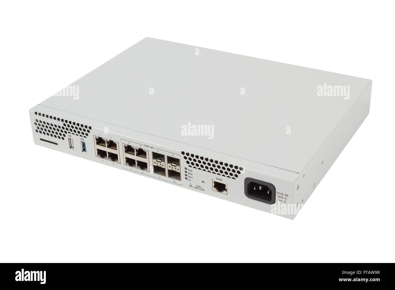 industrial router isolated on white background with Combo SFP ports ...
