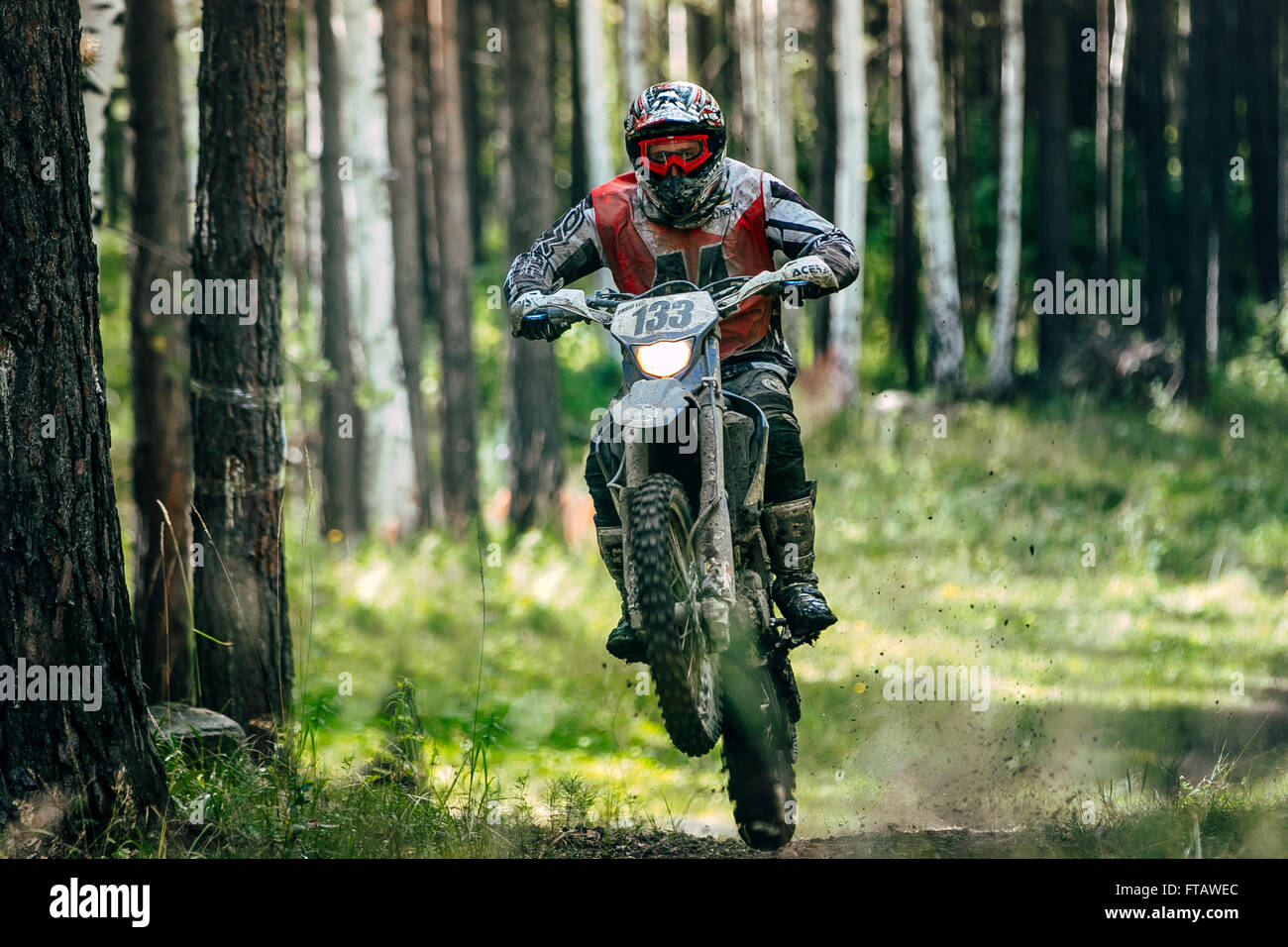 motocross rider on back wheel Poster