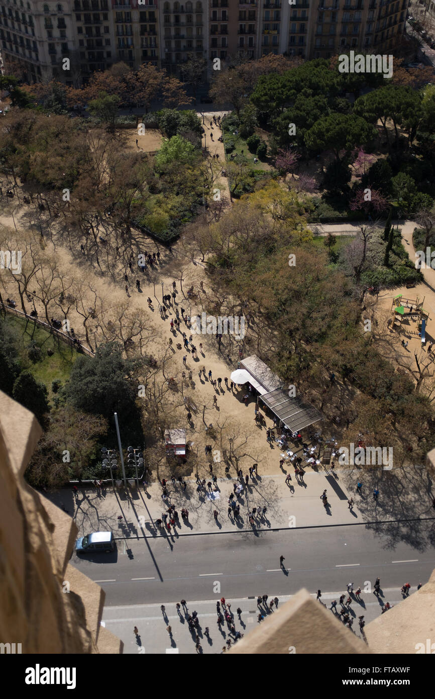 Aerial view of Barcelona streets Stock Photo - Alamy