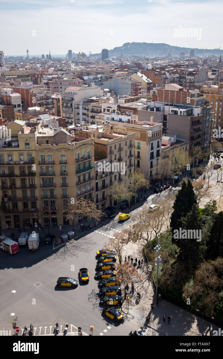 Aerial view of Barcelona streets Stock Photo - Alamy