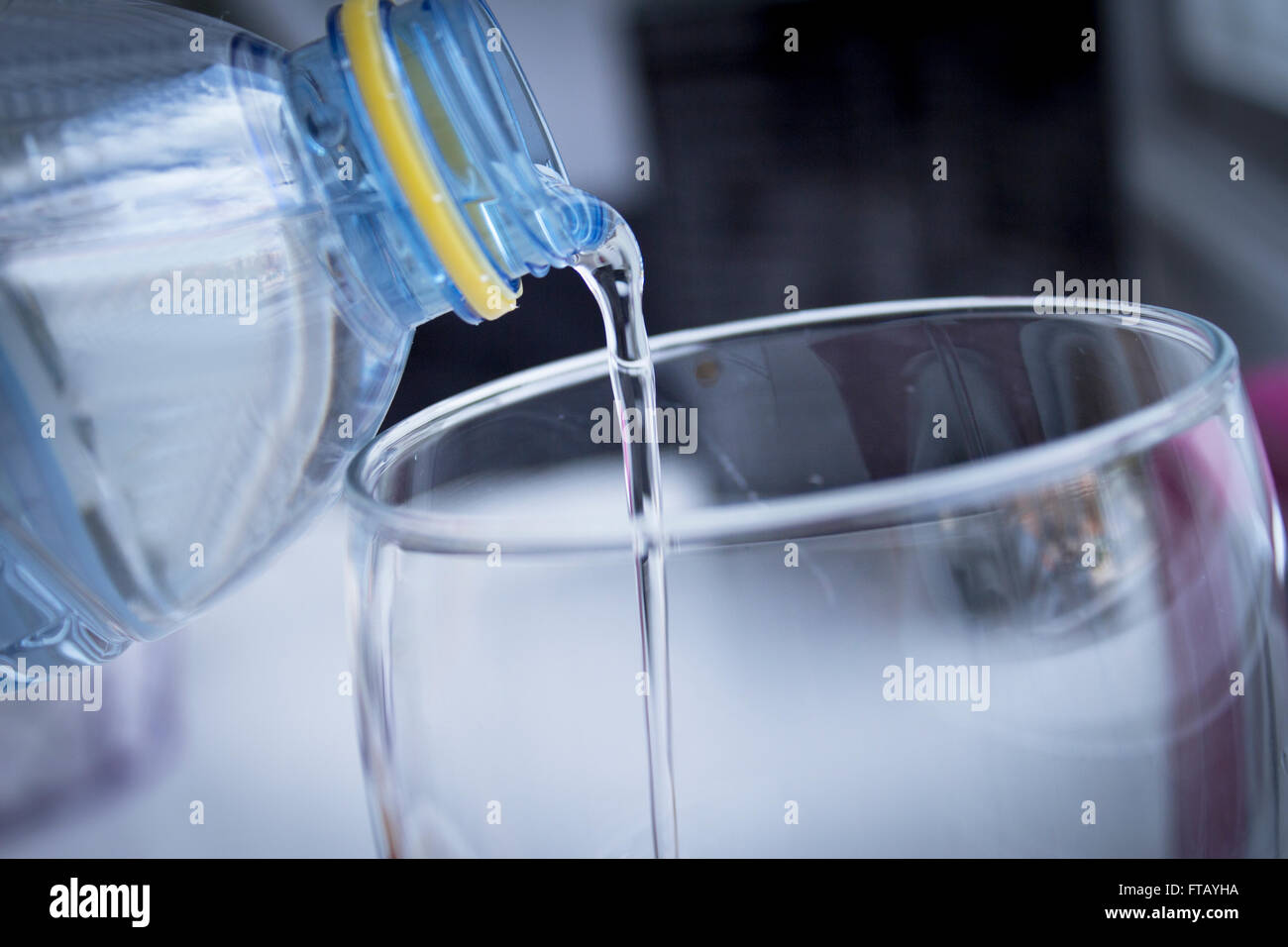 Serving water in a glass Stock Photo Alamy
