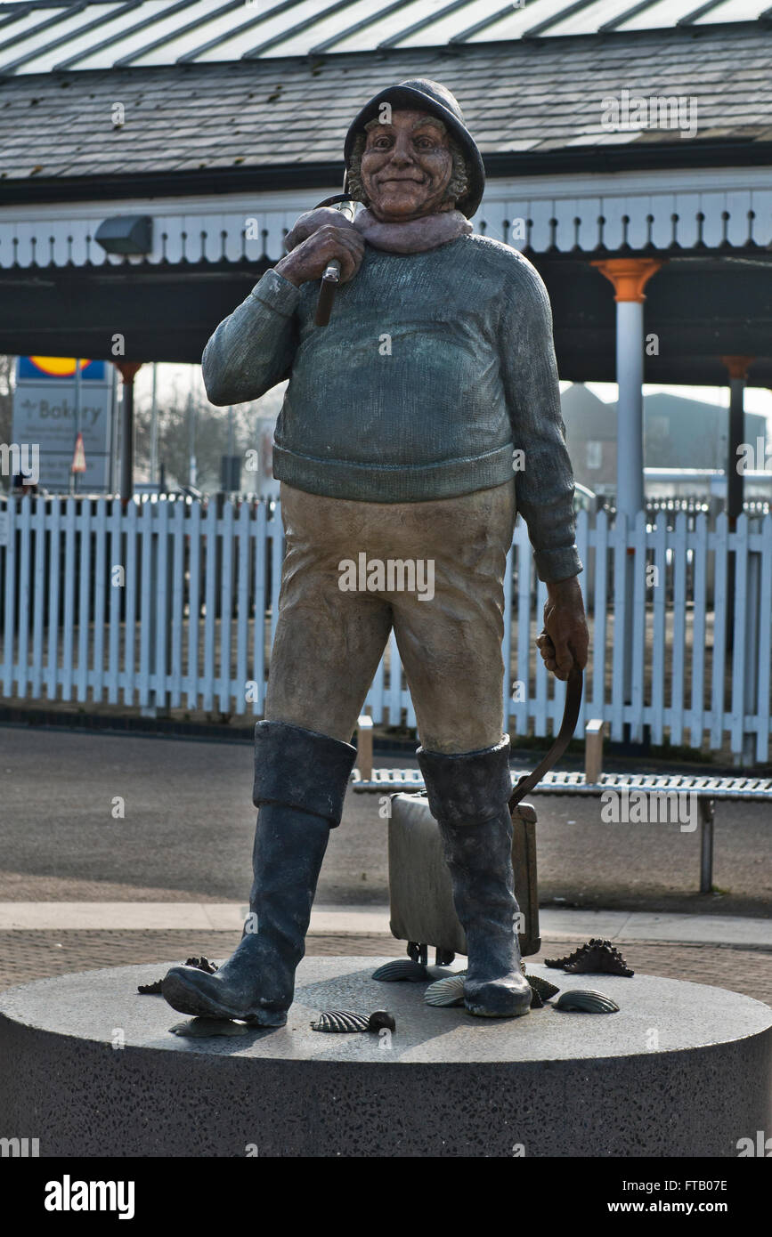 The Jolly Fisherman was created by artist John Hassall in 1908 as a poster for GNR to advertise Skegness. Stock Photo